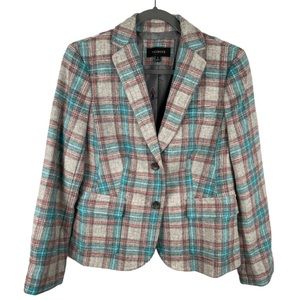 TALBOTS CLASSIC PLAID SHETLAND BLAZER | Size 6